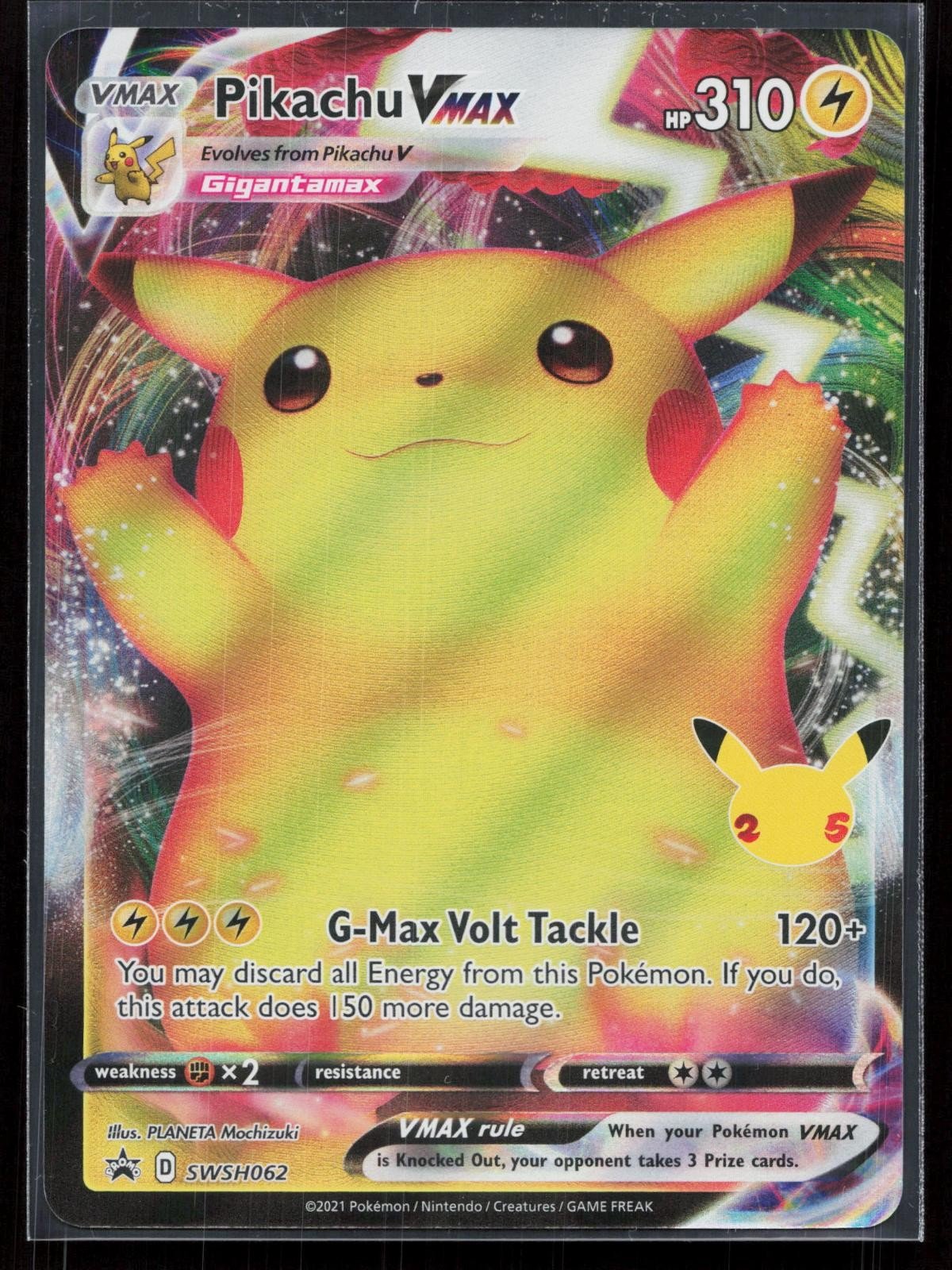 PIKACHU VMAX SWSH062 SWORD & SHIELD PROMO NM - Mastercoins