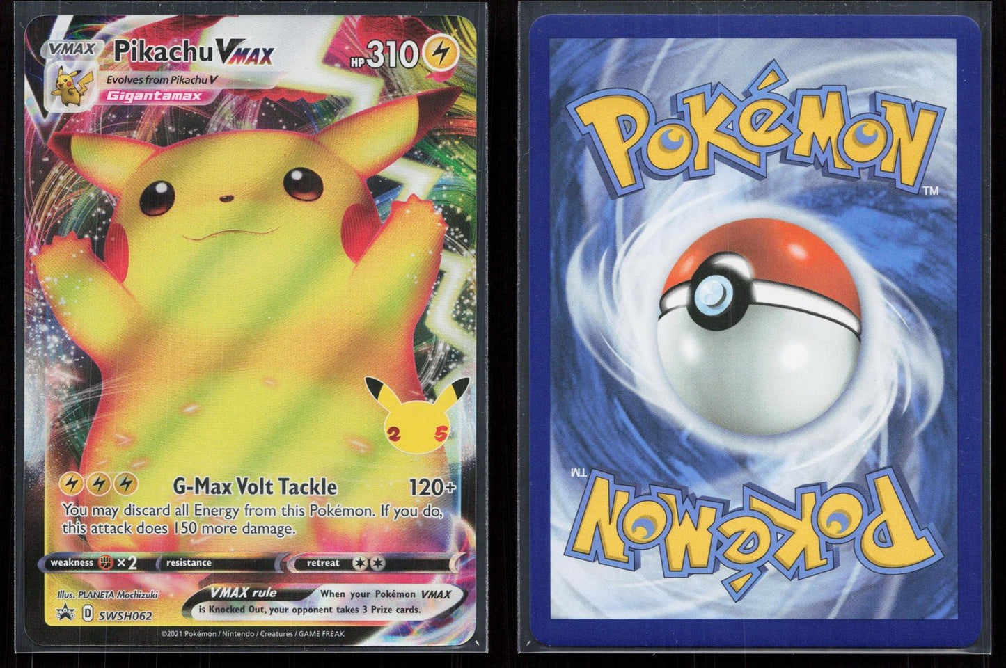 PIKACHU VMAX SWSH062 SWORD & SHIELD PROMO NM - Mastercoins