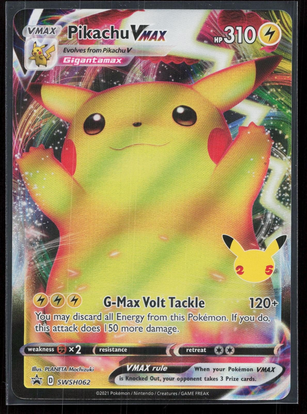 PIKACHU VMAX SWSH062 SWORD & SHIELD PROMO NM - Mastercoins