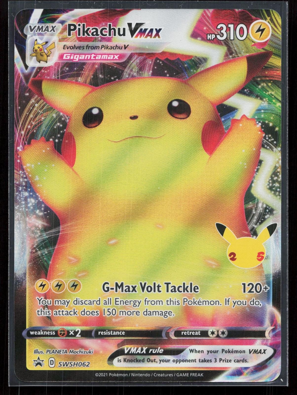 PIKACHU VMAX SWSH062 SWORD & SHIELD PROMO NM - Mastercoins