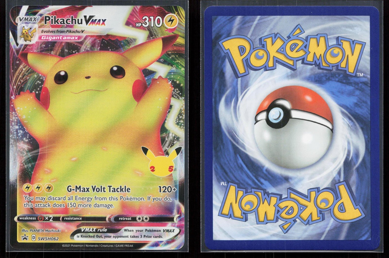PIKACHU VMAX SWSH062 SWORD & SHIELD PROMO NM - Mastercoins