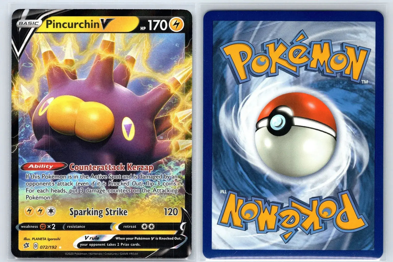 Pincurchin V 072/192 Rebel Clash Pokemon NM - Mastercoins