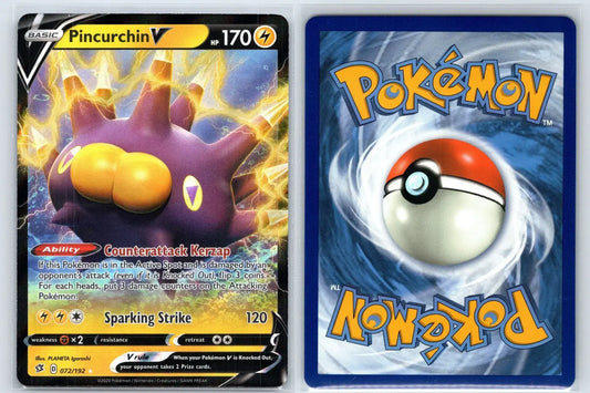 Pincurchin V 072/192 Rebel Clash Pokemon NM - Mastercoins