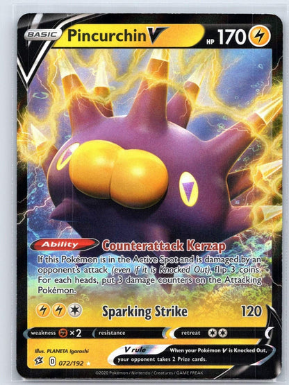 Pincurchin V 072/192 Rebel Clash Pokemon NM - Mastercoins