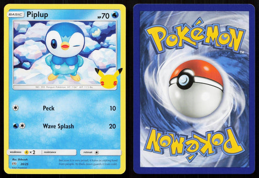 PIPLUP 020/025 MCDONALD'S 25TH ANNIVERSARY PROMOS NM - Mastercoins