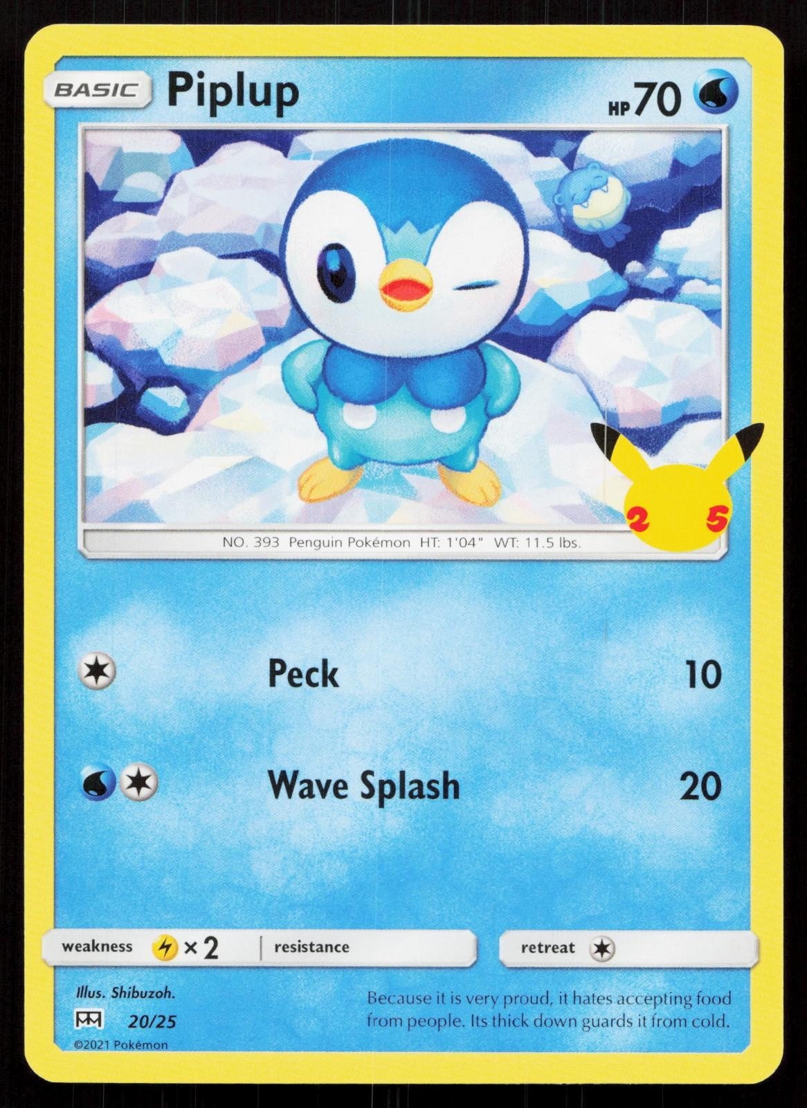 PIPLUP 020/025 MCDONALD'S 25TH ANNIVERSARY PROMOS NM - Mastercoins
