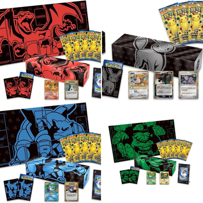 Pokémon TCG 25th Anniversary Premium Collection Box Bundle (Traditional Chinese) – Charizard, Umbreon, Blastoise & Venusaur – Lot of 4 thumbnail collage