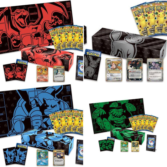 Pokémon TCG 25th Anniversary Premium Collection Box Bundle (Traditional Chinese) – Charizard, Umbreon, Blastoise & Venusaur – Lot of 4 - Mastercoins