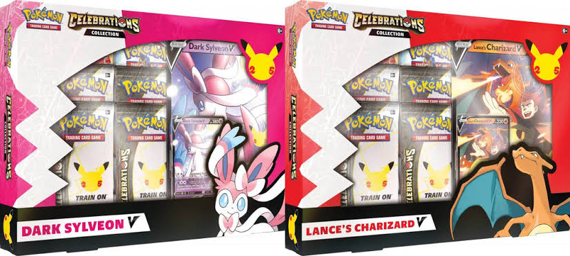 Pokémon TCG - Celebrations Collections - V Box (Lance’s Charizard V & Dark Sylveon V) - Mastercoins