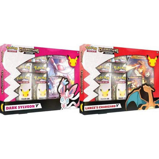 Pokémon TCG - Celebrations Collections - V Box (Lance’s Charizard V & Dark Sylveon V) - Mastercoins
