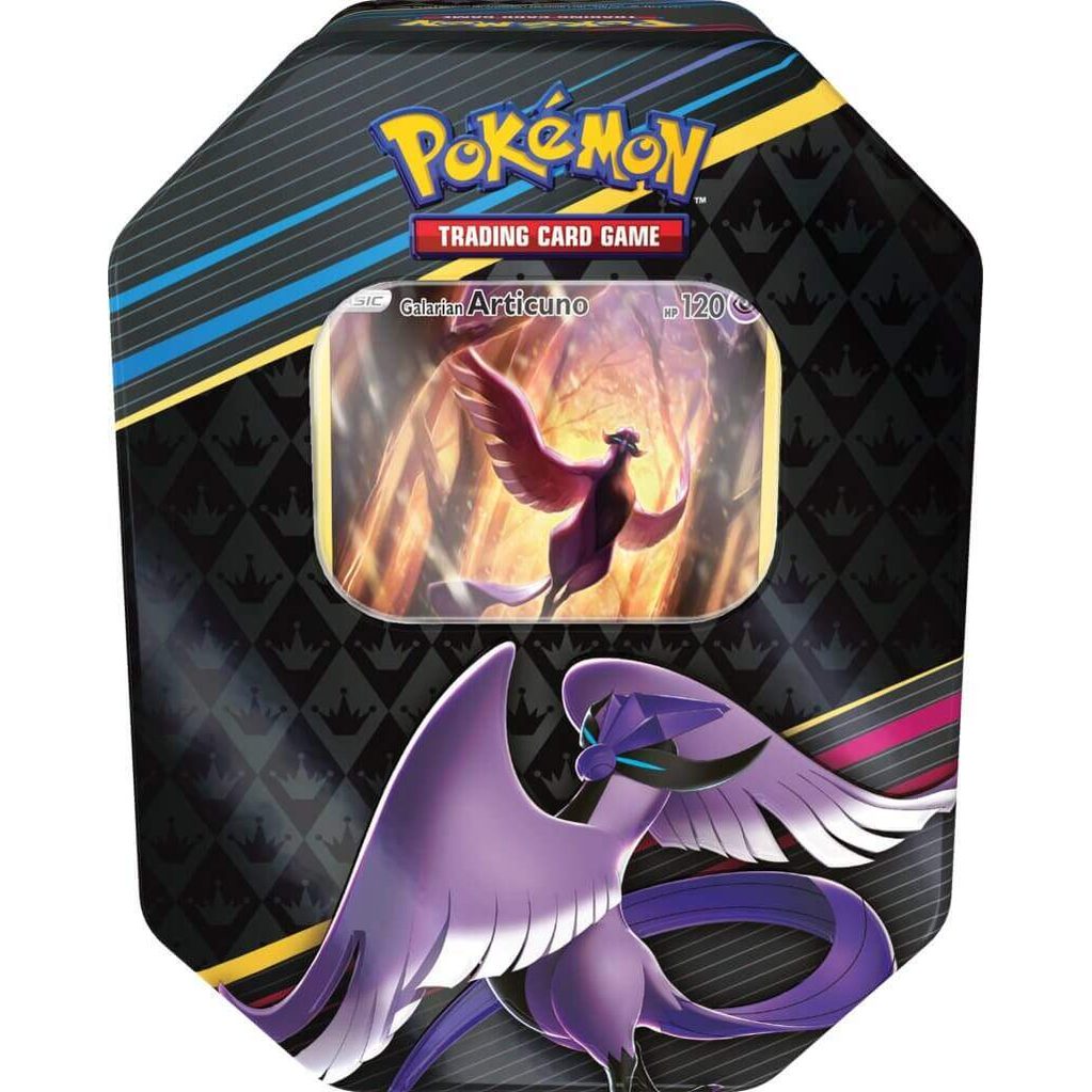 Pokémon TCG - Crown Zenith Tin - 4 Packs - (Galarian Articuno, Zapdos, Moltres) - Mastercoins