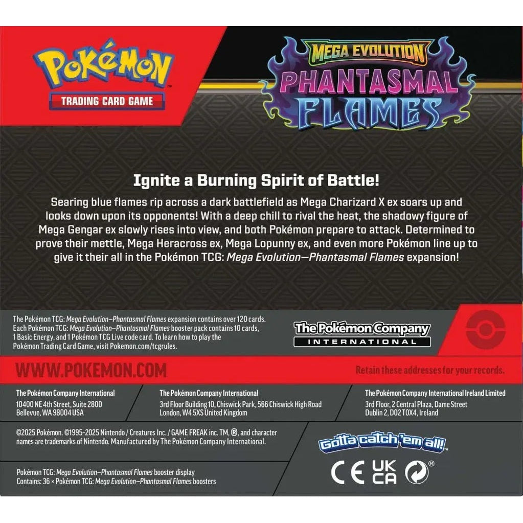 Pokemon TCG: Mega Evolution - Phantasmal Flames Booster Box - Mastercoins