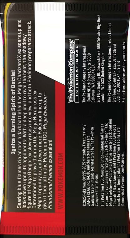 Pokemon TCG: Mega Evolution - Phantasmal Flames Booster Pack - Mastercoins