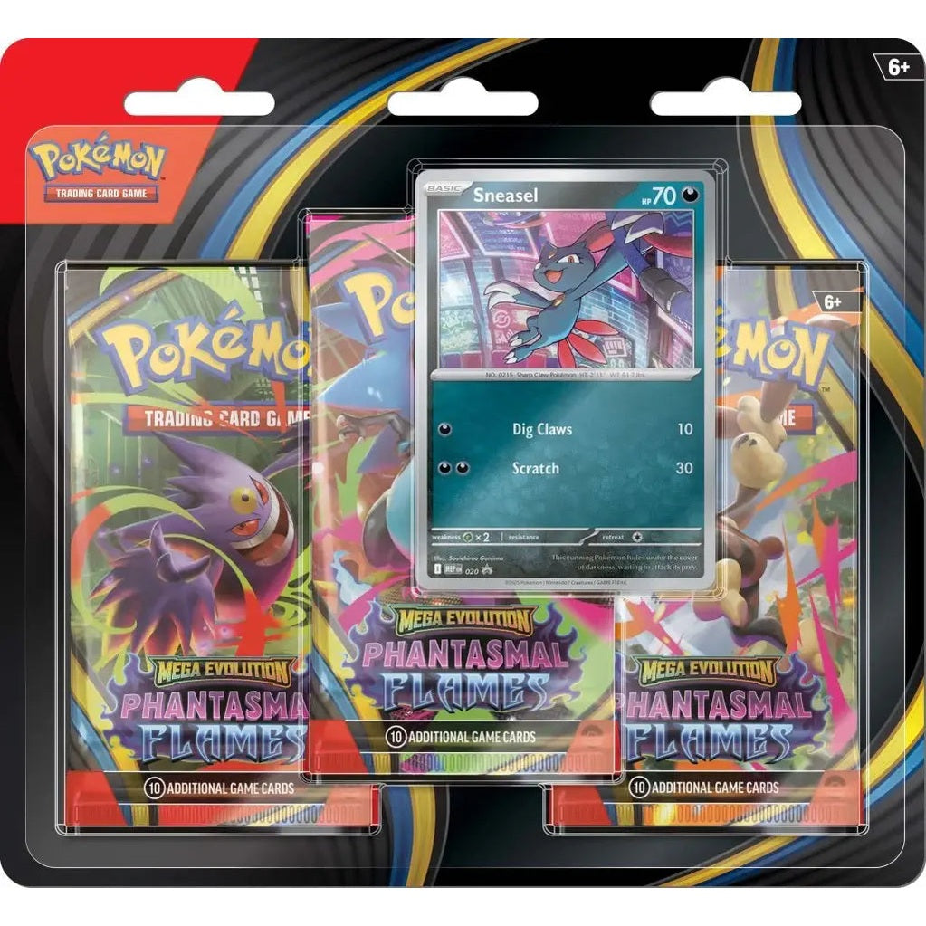 Pokemon TCG: Mega Evolution - Phantasmal Flames Three Booster Blister - Mastercoins