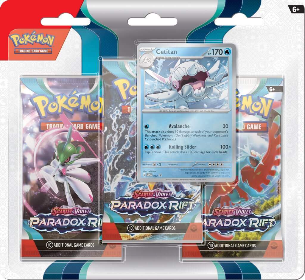 Pokemon TCG - Paradox Rift - Three booster blister - Mastercoins