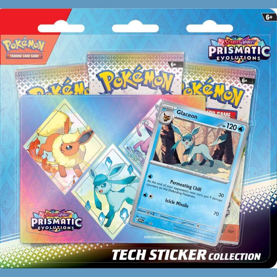 POKÉMON TCG Prismatic Evolutions Tech Sticker Collection - Glaceon - Mastercoins