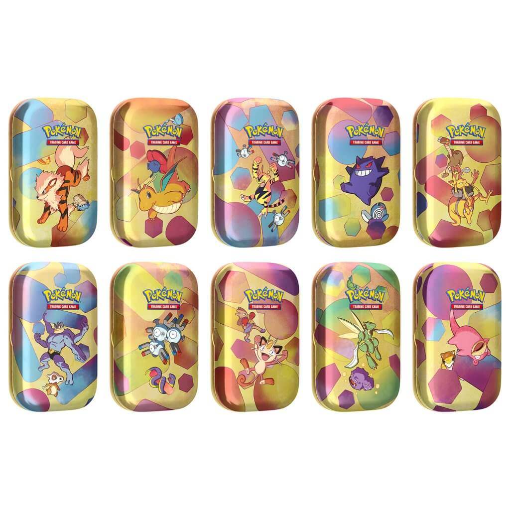 POKEMON TCG Scarlet & Violet 151 Mini Tins(10) Display Case - Mastercoins