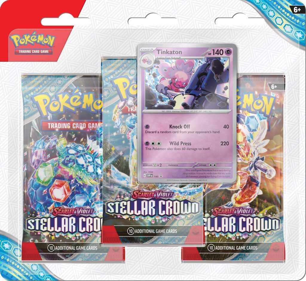 POKÉMON TCG Scarlet & Violet 7 Stellar Crown Three Booster Blister - Mastercoins
