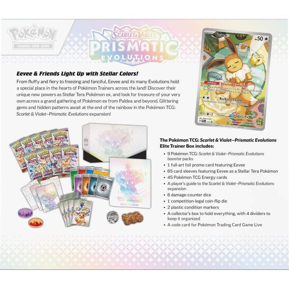 POKÉMON TCG Scarlet & Violet 8.5 Prismatic Evolutions Elite Trainer Box - Mastercoins