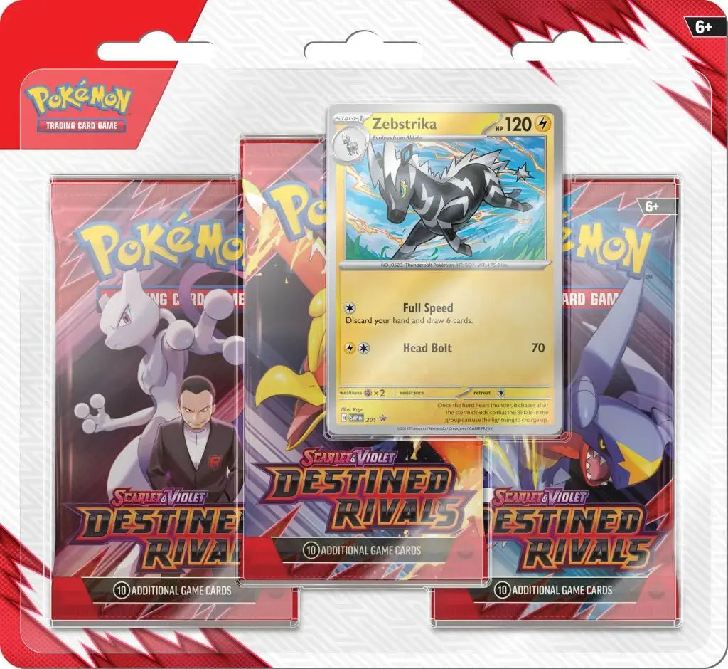 Pokemon TCG Scarlet & Violet Destined Rivals Three booster blister - Mastercoins