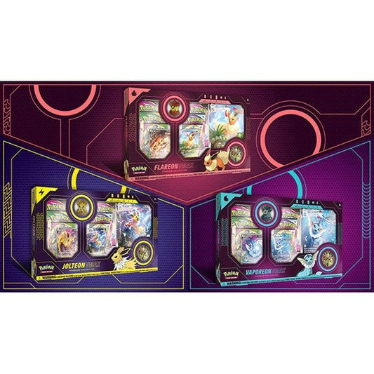 Pokémon TCG: Vaporeon VMAX, Jolteon VMAX & Flareon VMAX Premium Collections (Set of 3) - Mastercoins