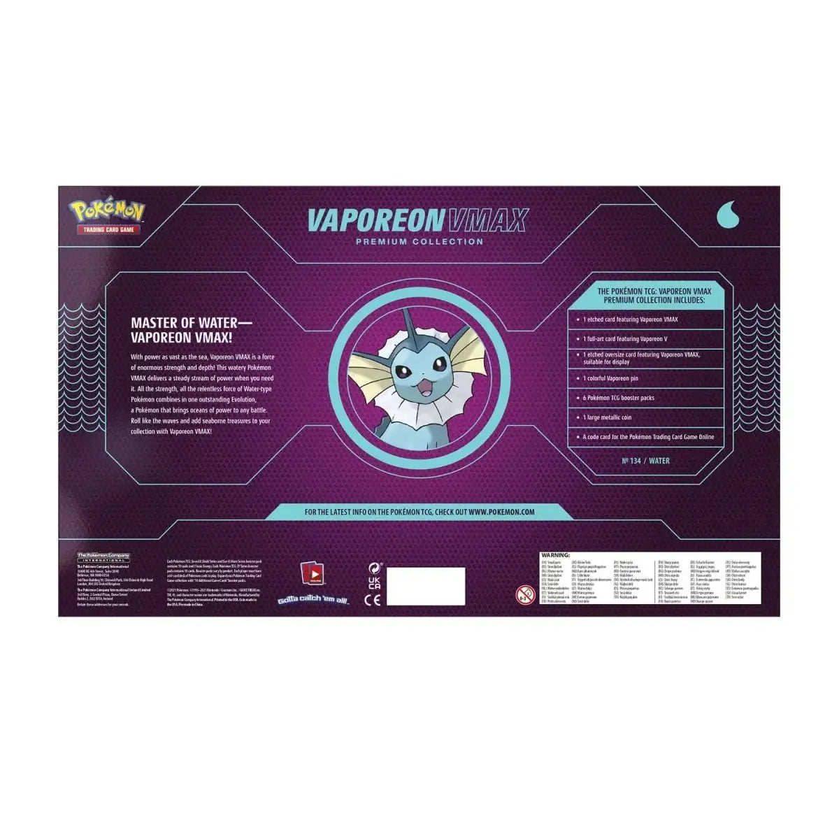 Pokémon TCG Vaporeon VMAX Premium Collection - Mastercoins