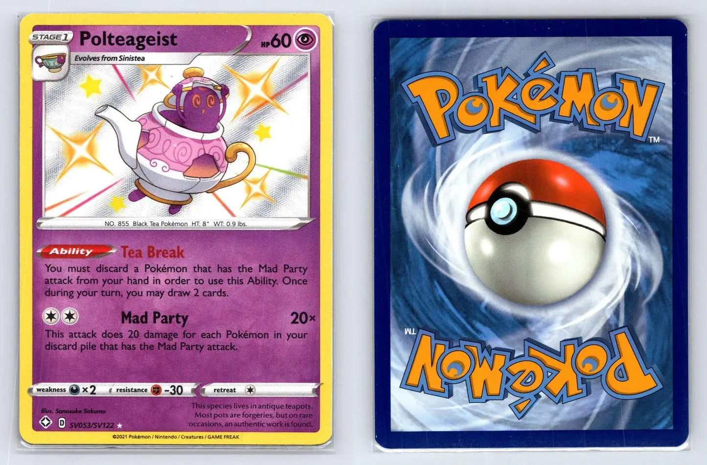 Polteageist SV053/SV122 Shining Fates Shiny Vault Pokemon NM - Mastercoins