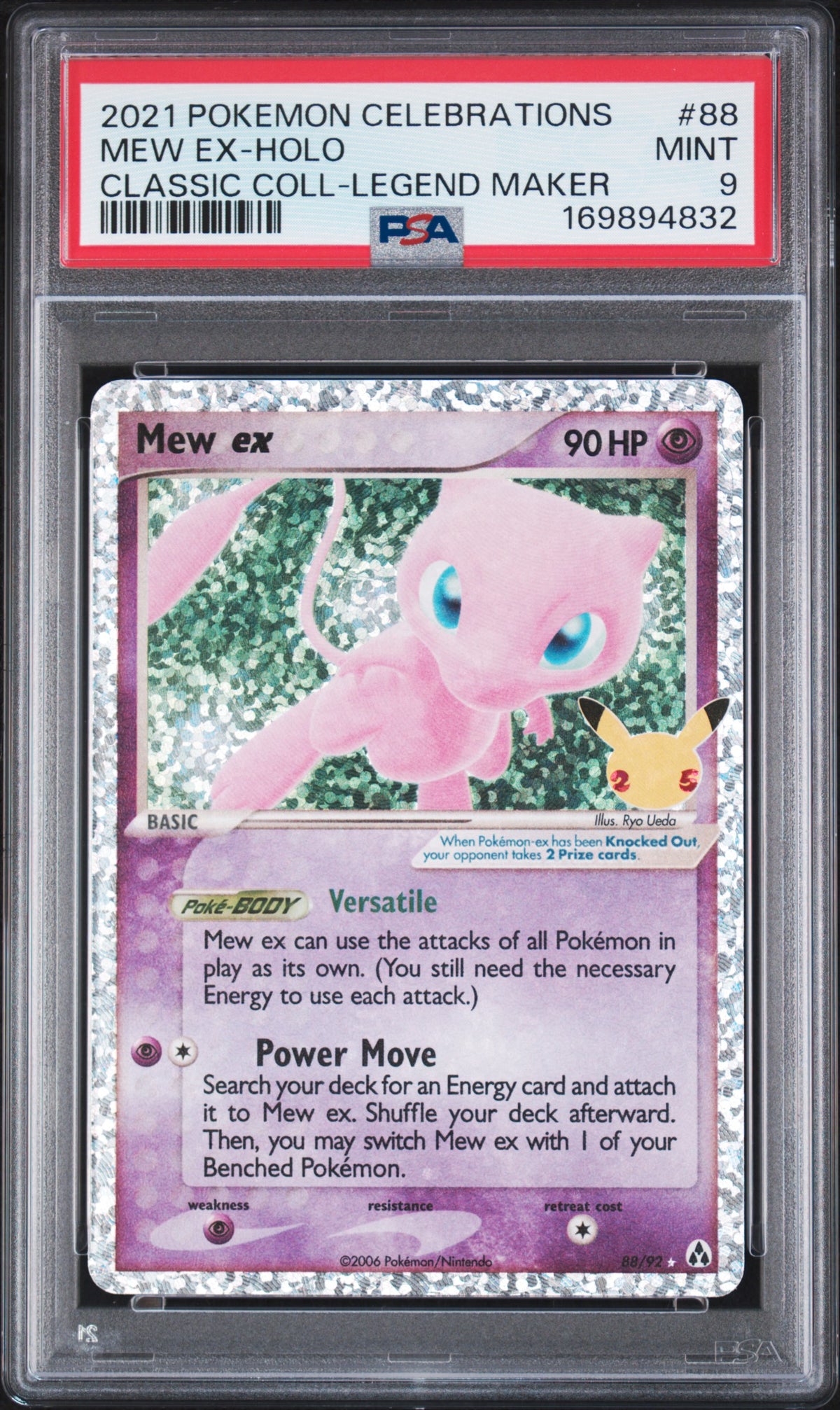 🎰👀 MEW EX HOLO 88 CELEBRATIONS CLASSIC COLLECTION PSA 9