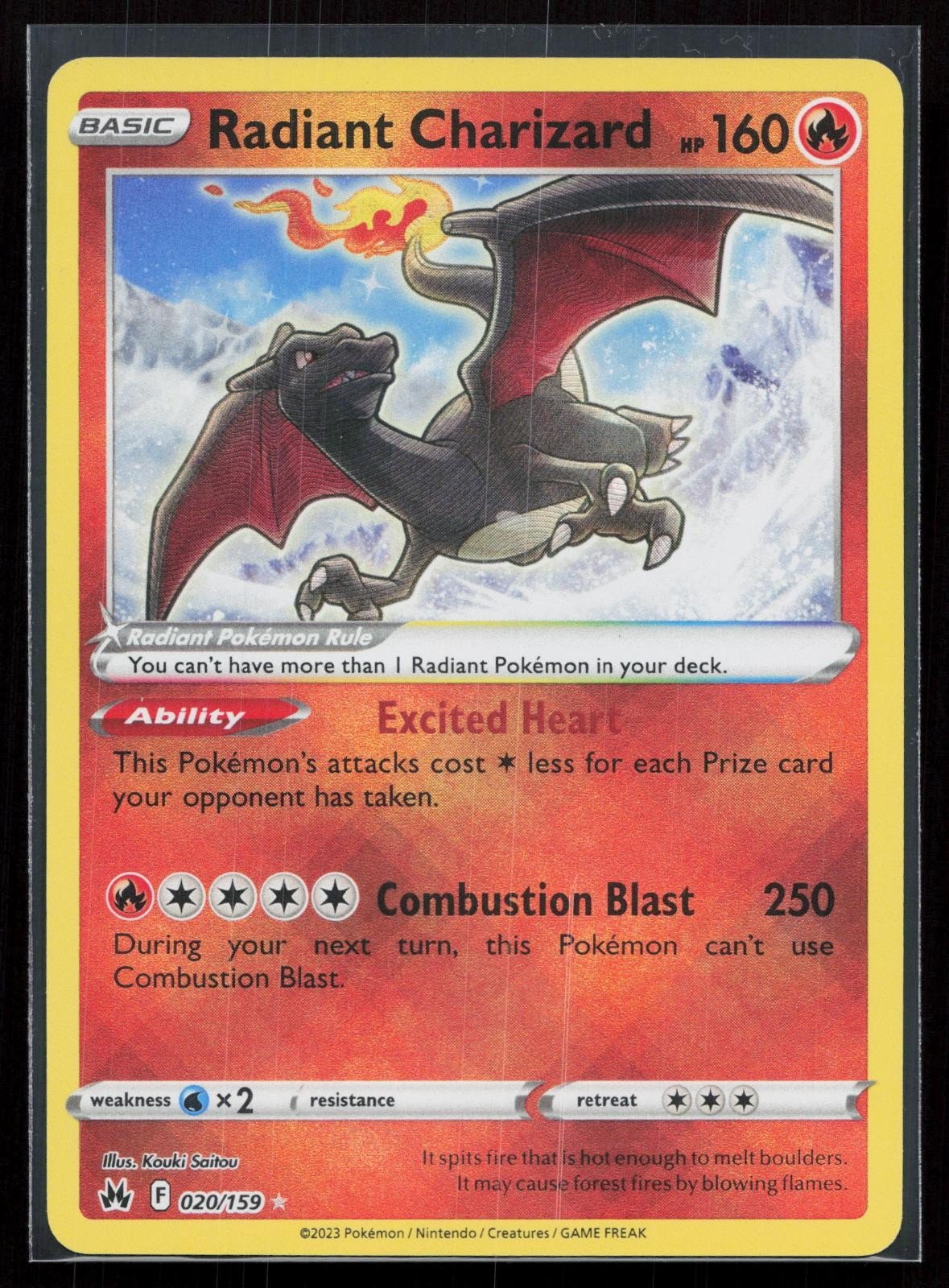 RADIANT CHARIZARD 020/159 CROWN ZENITH NM - Mastercoins
