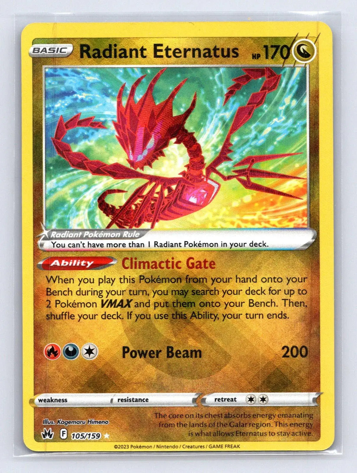 Radiant Eternatus 105/159 Crown Zenith Pokemon NM - Mastercoins