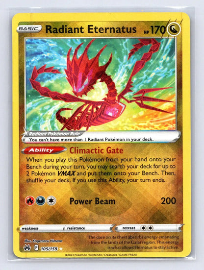 Radiant Eternatus 105/159 Crown Zenith Pokemon NM - Mastercoins