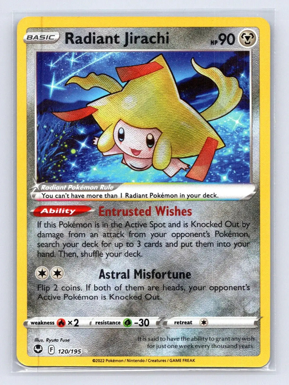 Radiant Jirachi 120/195 Silver Tempest Pokemon NM - Mastercoins