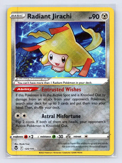 Radiant Jirachi 120/195 Silver Tempest Pokemon NM - Mastercoins