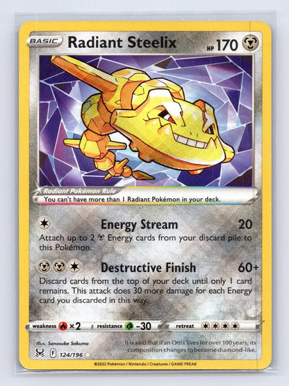 Radiant Steelix 124/196 Lost Origin Pokemon NM - Mastercoins