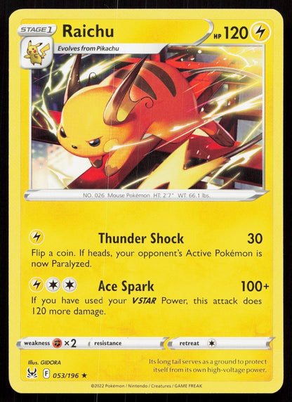 RAICHU 053/196 LOST ORIGIN NM - Mastercoins
