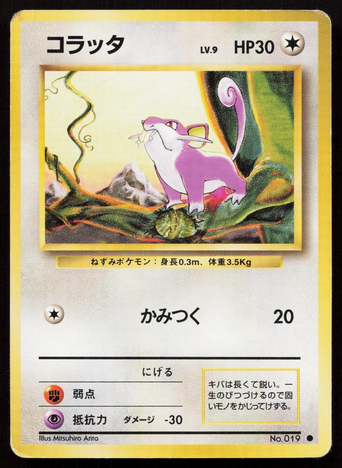 Rattata No. 019 Base Set Japanese MP - Mastercoins