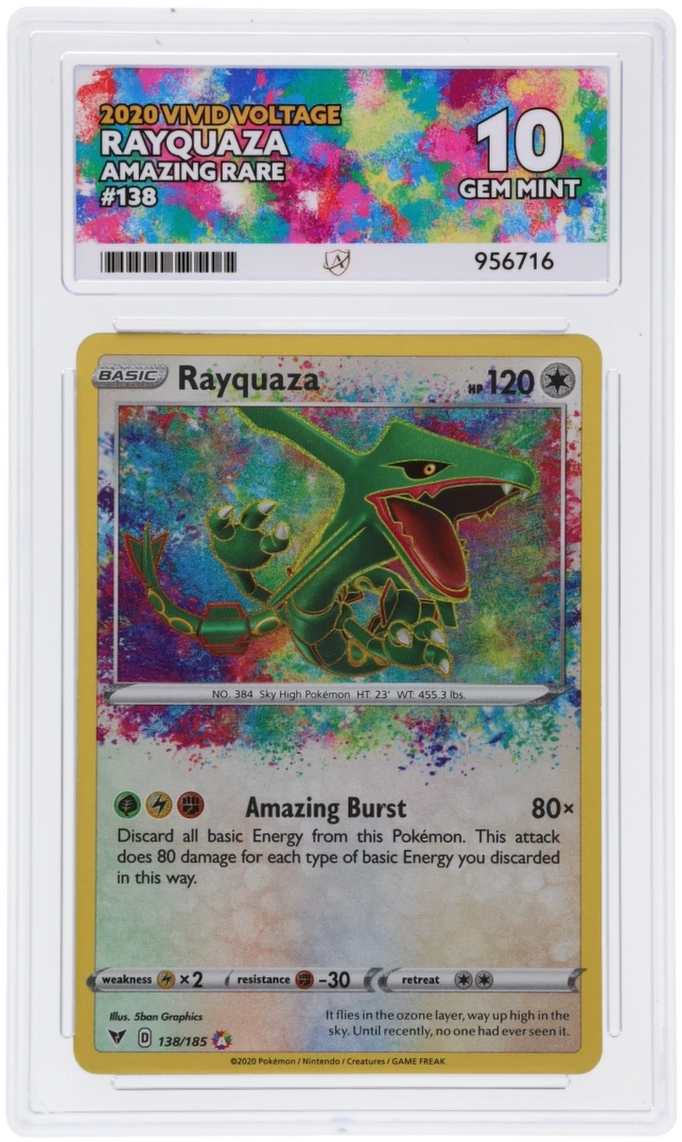 🎰👀 RAYQUAZA 138/185 VIVID VOLTAGE ACE 10 - Mastercoins