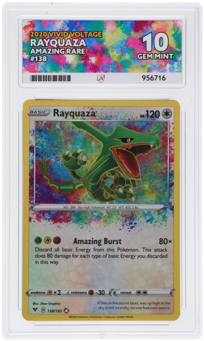 🎰👀 RAYQUAZA 138/185 VIVID VOLTAGE ACE 10 - Mastercoins