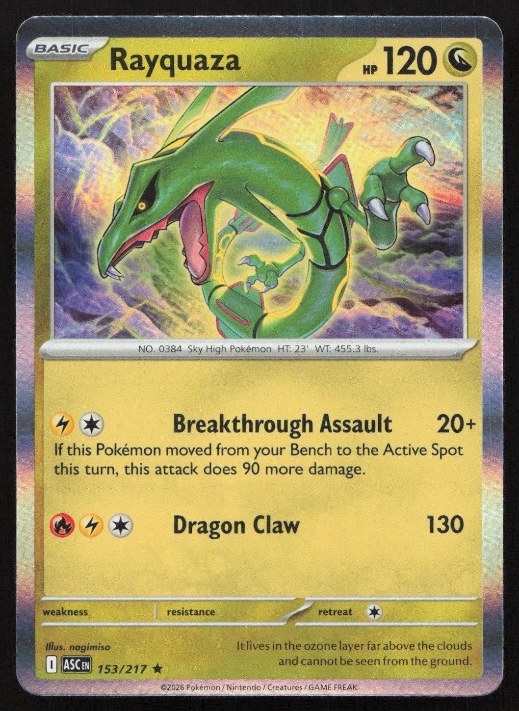 Rayquaza 153/217 Ascended Heroes Rare NM - Mastercoins