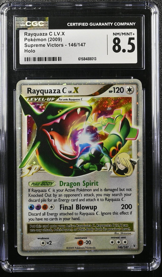 🎰👀 RAYQUAZA C LV.X 146/147 SUPREME VICTORS CGC 8.5 - Mastercoins