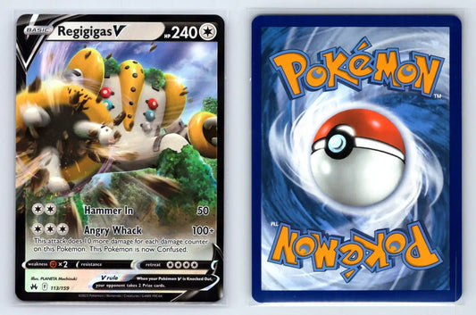 Regigigas V 113/159 Rare V Crown Zenith Pokemon Near Mint - Mastercoins