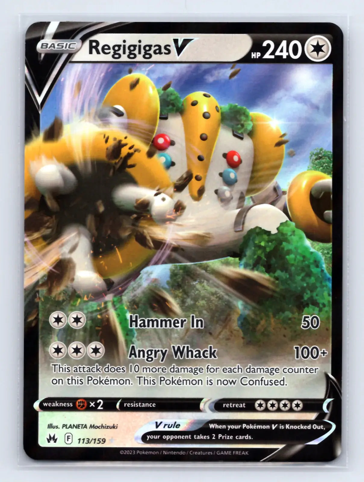 Regigigas V 113/159 Rare V Crown Zenith Pokemon Near Mint - Mastercoins