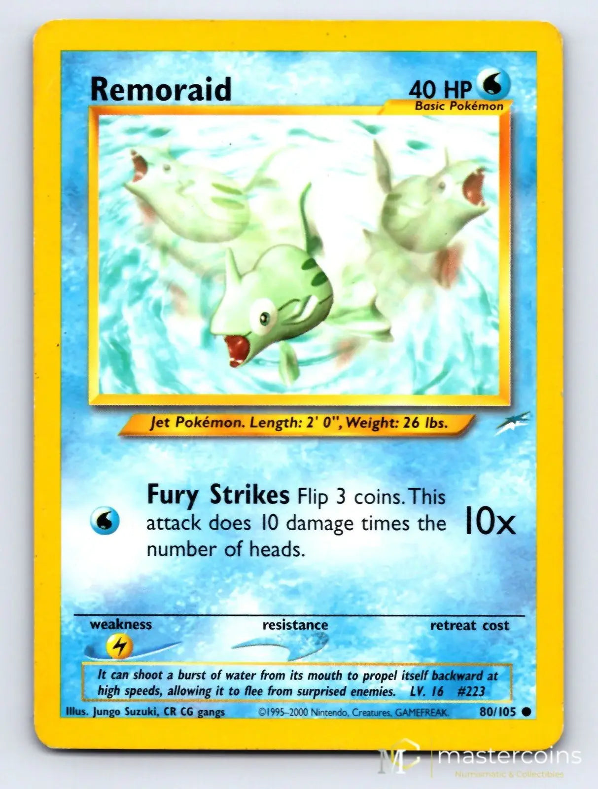 Remoraid 80/105 Neo Destiny Pokemon MP - Mastercoins