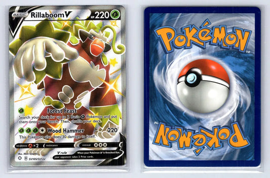 Rillaboom V SV105/SV122 Shining Fates Shiny Vault Pokemon NM - Mastercoins