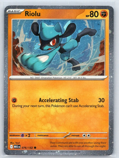 Riolu 076/132 Mega Evolution Pokemon NM - Mastercoins