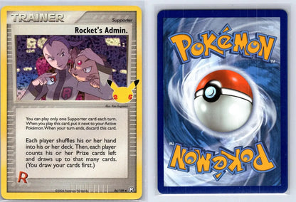 Rocket's Admin. 86/109 25th Celebrations: Classic Collection Pokemon NM - Mastercoins