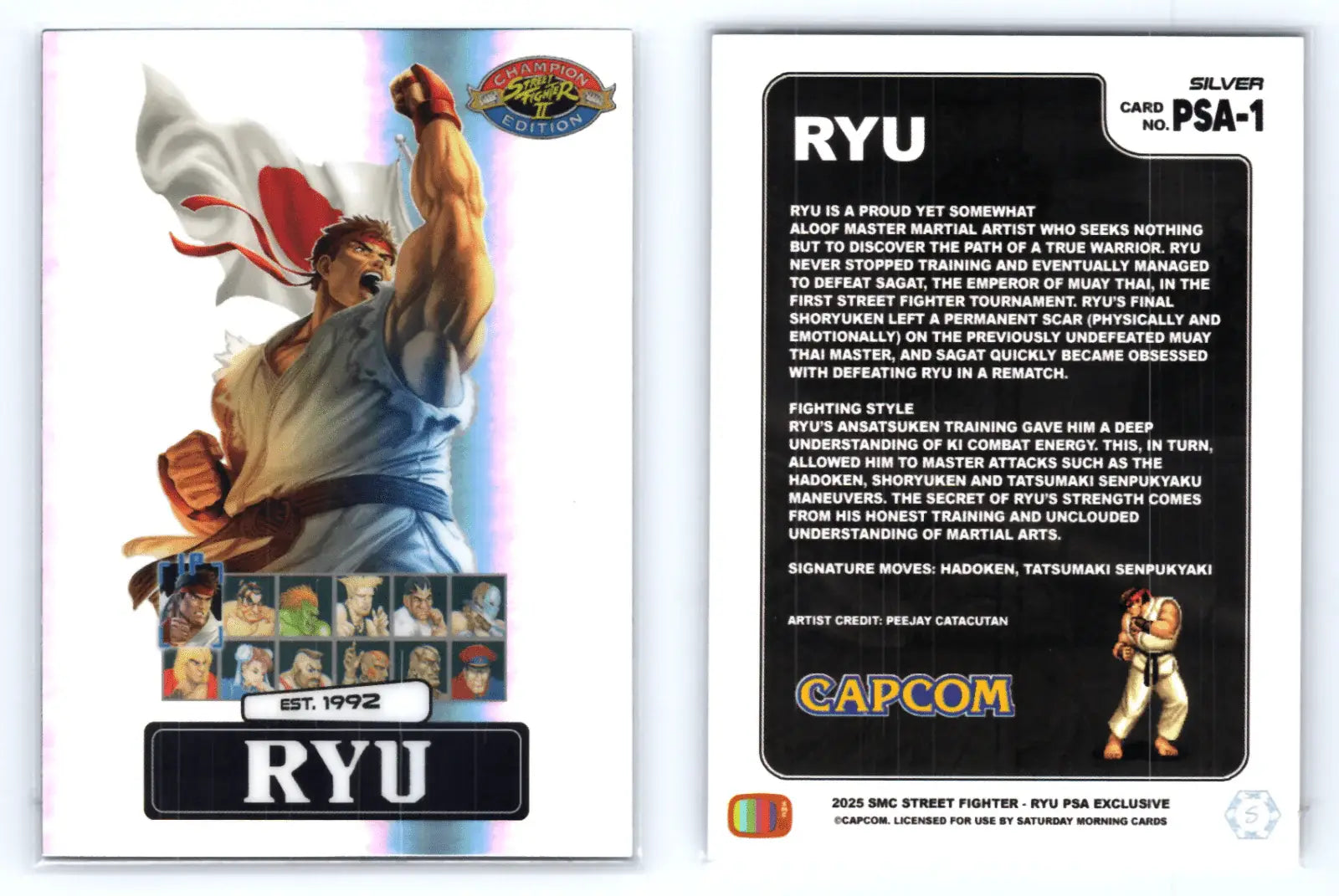 RYU Street Fighter PSA - 1 Silver - PSA Magazine Promo - Mastercoins
