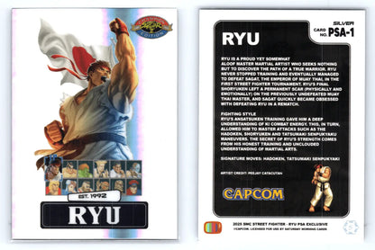 RYU Street Fighter PSA - 1 Silver - PSA Magazine Promo - Mastercoins
