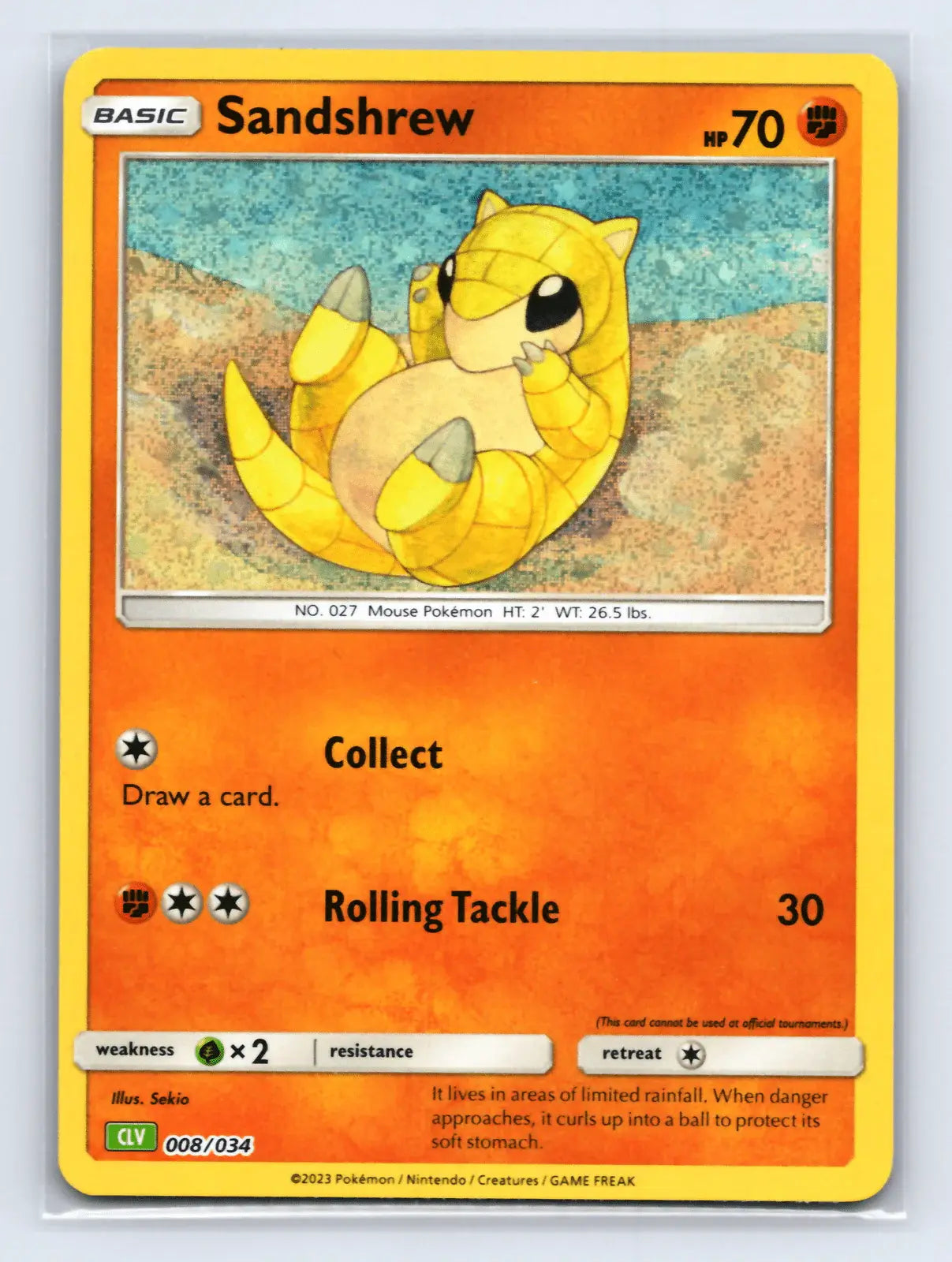 Sandshrew 008/034 TCG Classic Venusaur Pokemon Near Mint - Mastercoins