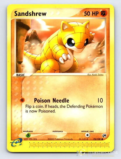 Sandshrew 75/100 Sandstorm Pokemon MP - Mastercoins
